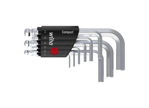 Wiha 40411 9件鍍鉻波頭六角匙 (短)